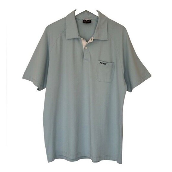 Peak Performance Pocket Polo Shirt XXL Baby Blue Score J Athletic Classic GUC - Picture 2 of 9